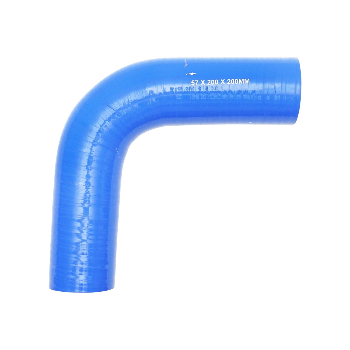 Furtun cotit silicon 90 grade cu insertie textila 57x200x200mm